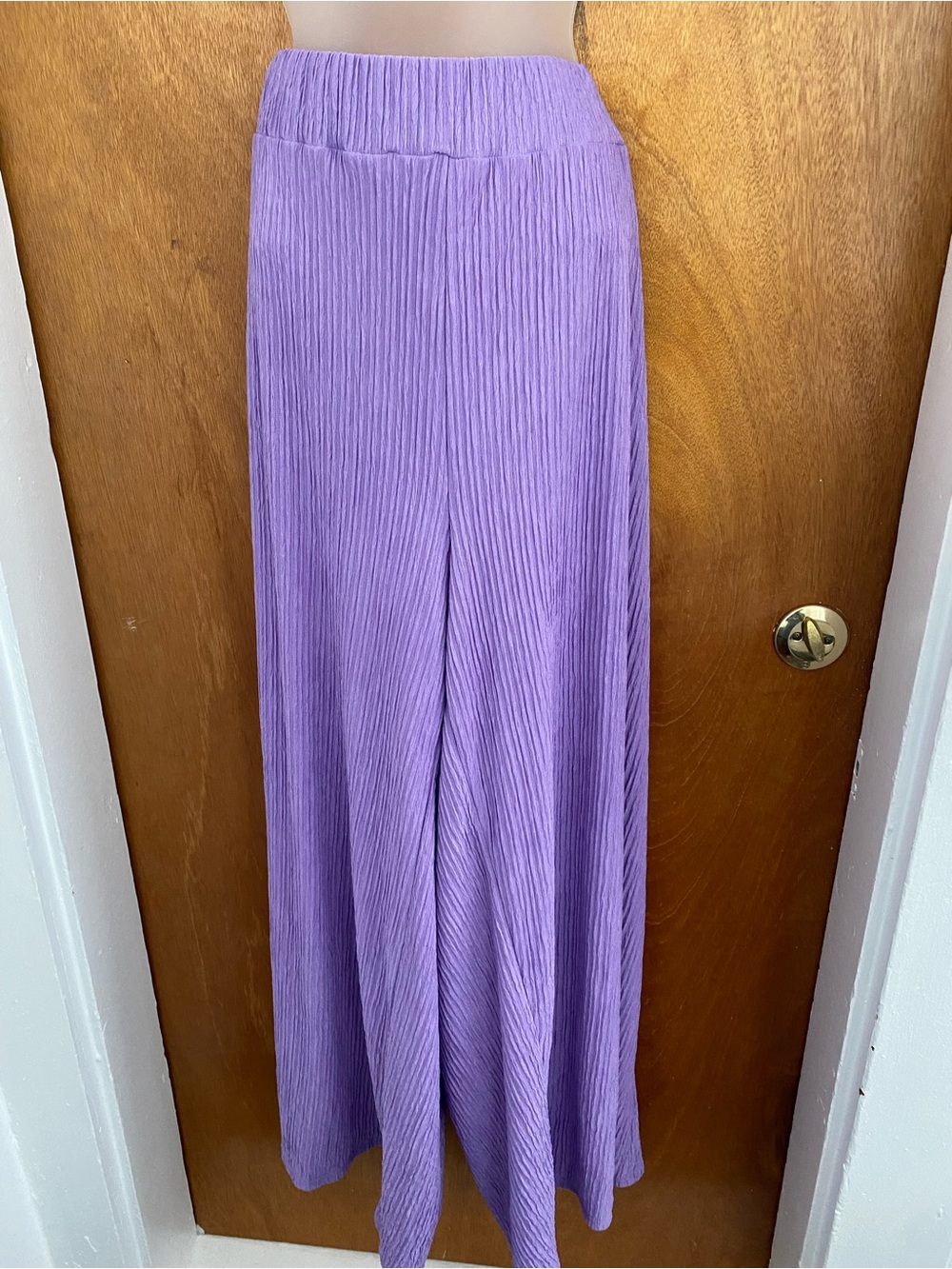 Wide-Leg Pleated Pants in Lavender — Women's Comfortable Style